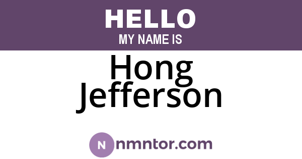 Hong Jefferson