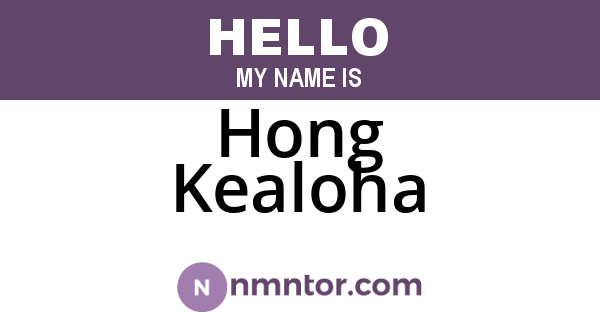 Hong Kealoha