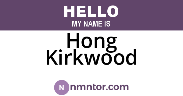 Hong Kirkwood