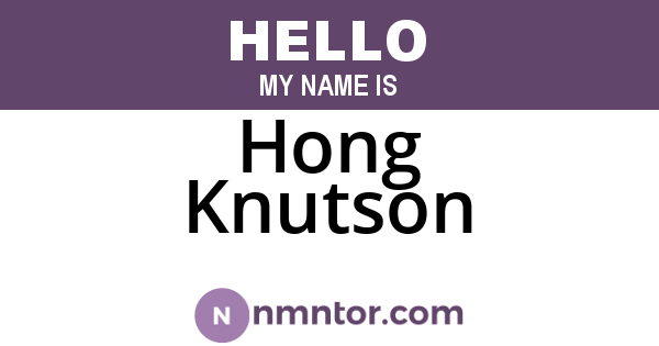 Hong Knutson