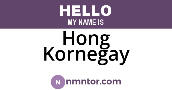 Hong Kornegay