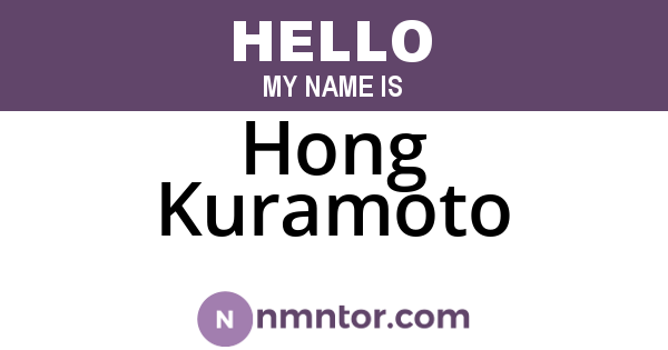 Hong Kuramoto