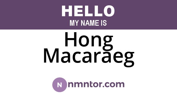 Hong Macaraeg