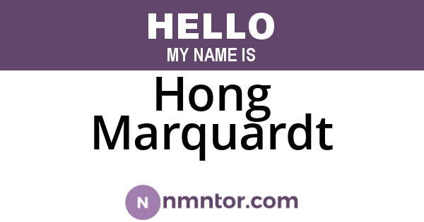 Hong Marquardt