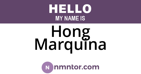 Hong Marquina