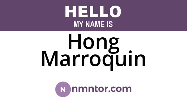 Hong Marroquin