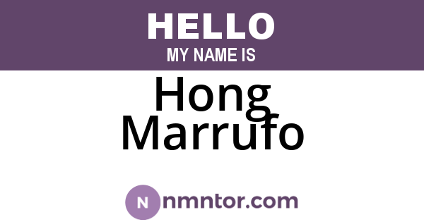 Hong Marrufo