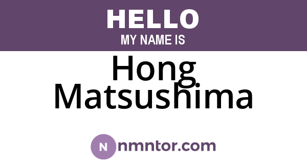 Hong Matsushima