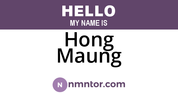 Hong Maung