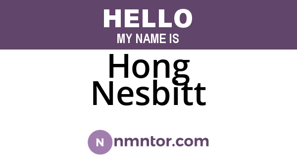 Hong Nesbitt