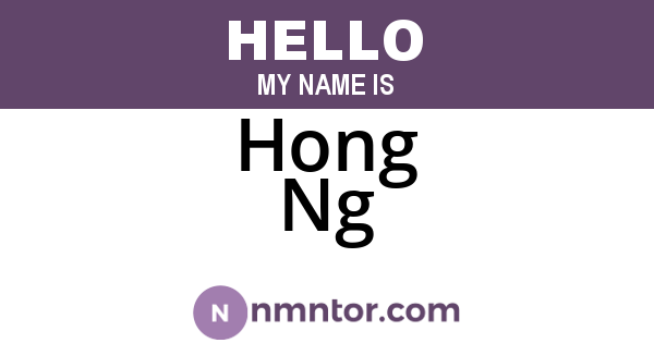 Hong Ng