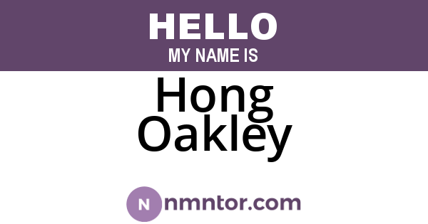 Hong Oakley