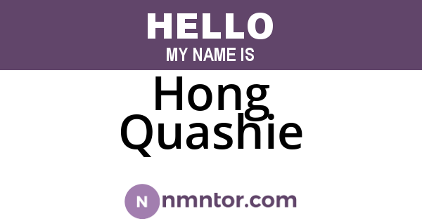 Hong Quashie