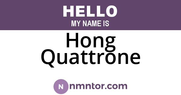 Hong Quattrone