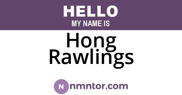Hong Rawlings