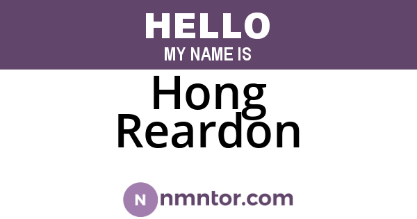 Hong Reardon