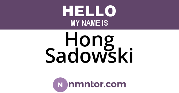 Hong Sadowski