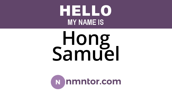 Hong Samuel
