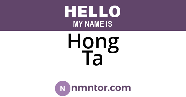 Hong Ta