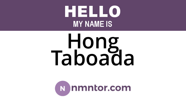 Hong Taboada