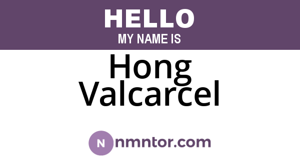 Hong Valcarcel