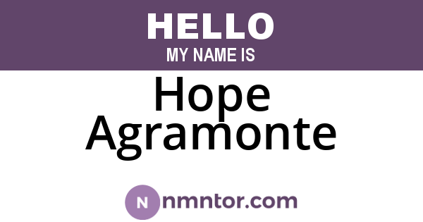 Hope Agramonte
