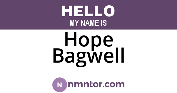 Hope Bagwell