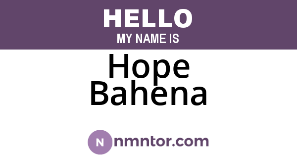 Hope Bahena