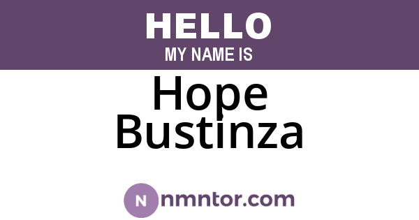 Hope Bustinza