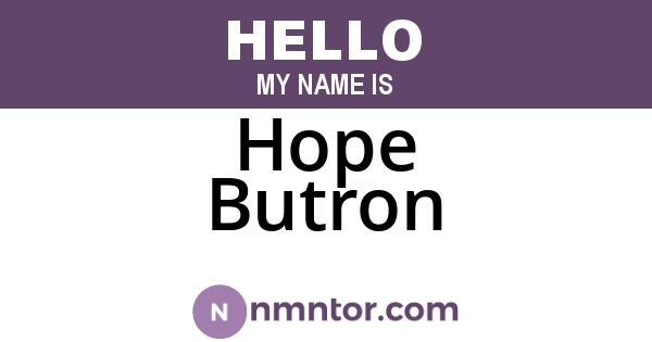 Hope Butron