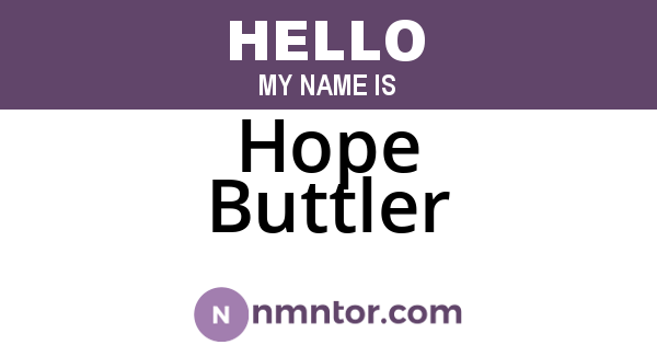 Hope Buttler