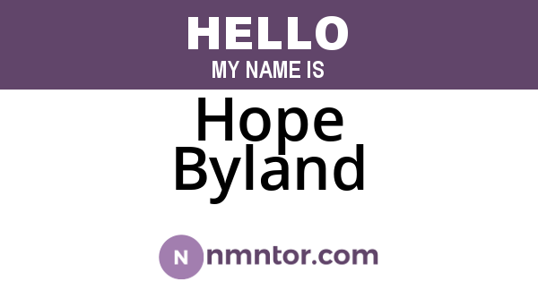 Hope Byland