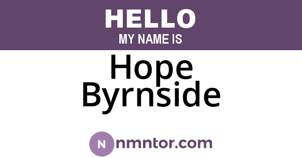 Hope Byrnside