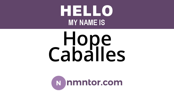 Hope Caballes
