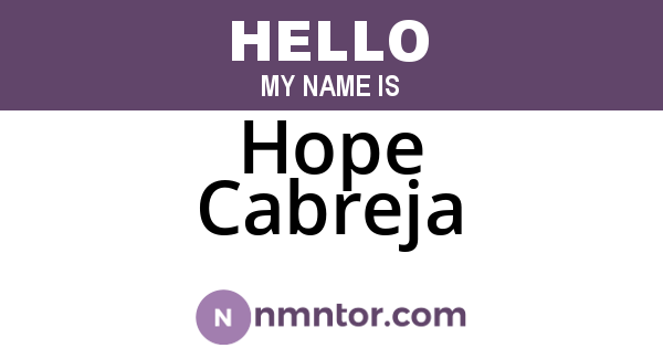 Hope Cabreja