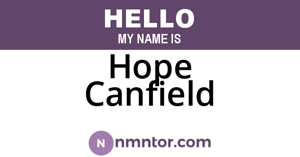 Hope Canfield
