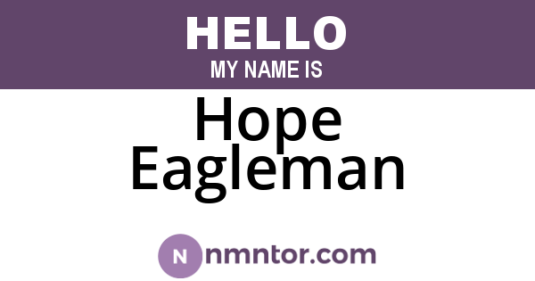 Hope Eagleman