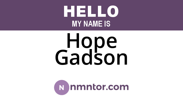 Hope Gadson