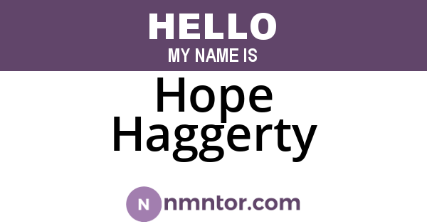 Hope Haggerty