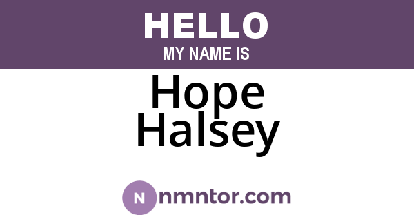 Hope Halsey