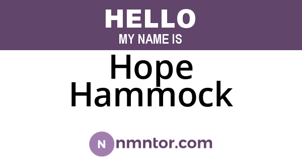 Hope Hammock