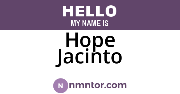 Hope Jacinto