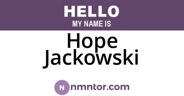 Hope Jackowski
