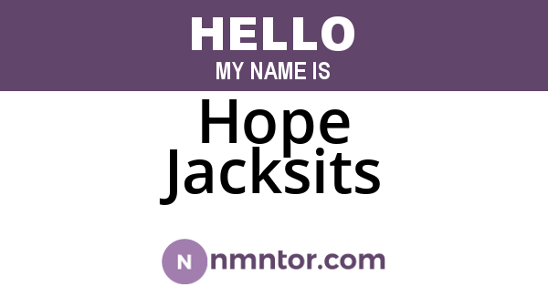 Hope Jacksits