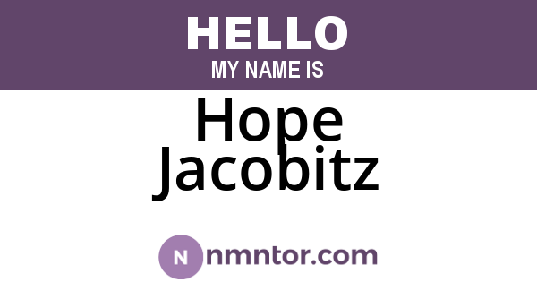 Hope Jacobitz