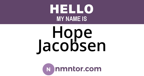 Hope Jacobsen