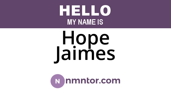 Hope Jaimes