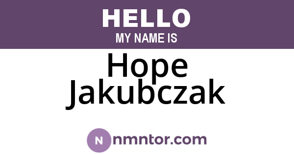 Hope Jakubczak