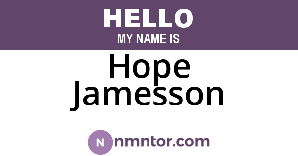 Hope Jamesson