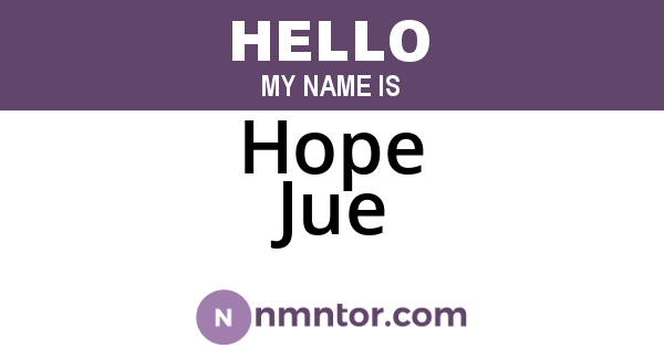 Hope Jue